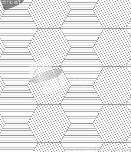 Image of Slim gray striped hexagons