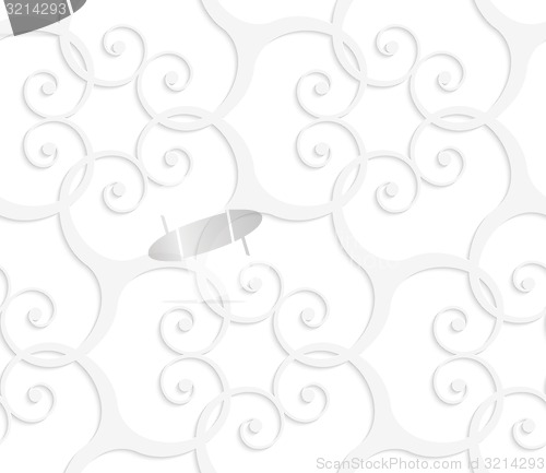 Image of 3D white swirls grid