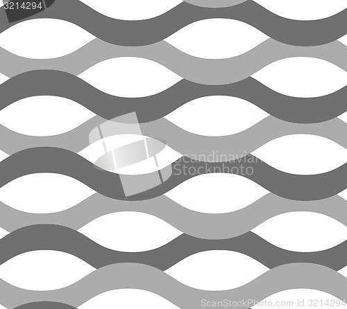 Image of Gray ornament with overlapping waves