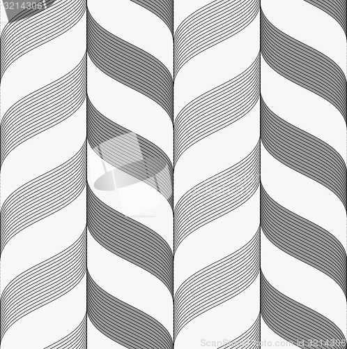 Image of Ribbons dark and light forming vertical chevron pattern