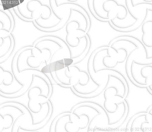 Image of 3D white slim ornament with plums