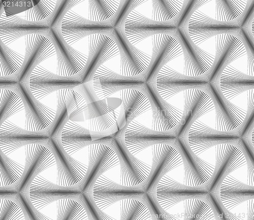 Image of Monochrome halftone striped tetrapods