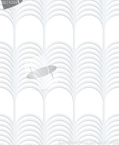 Image of 3D white striped vertical grid