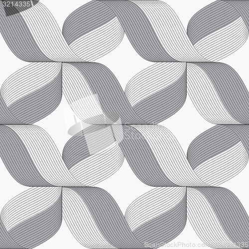 Image of Ribbons gray shades crosses pattern
