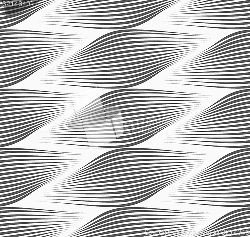 Image of Monochrome striped egg shapes