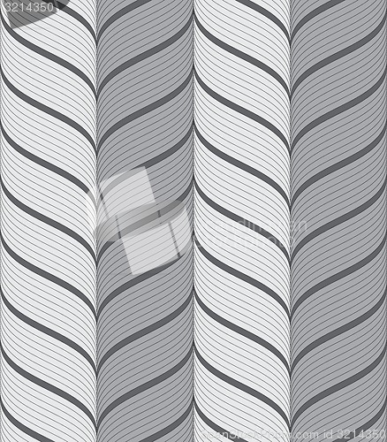 Image of Ribbons gray vertical chevron pattern