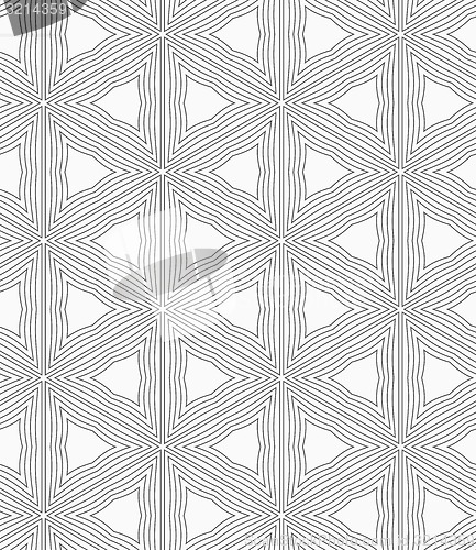 Image of Slim gray wavy triangle grid