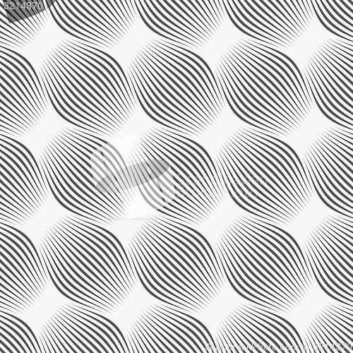 Image of Gray ornament diagonal bulging shapes
