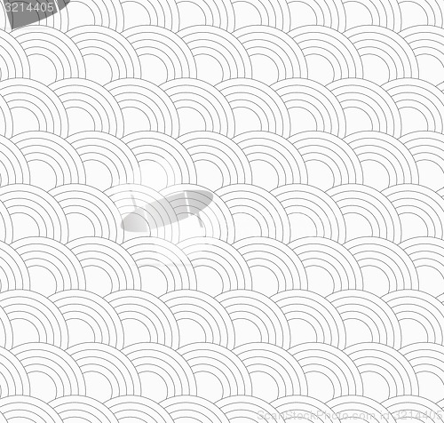 Image of Slim gray offset overlapping circles