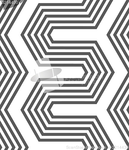 Image of Monochrome hexagonal zigzag