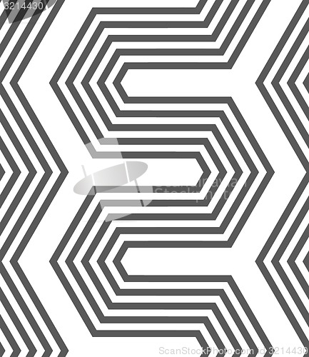 Image of Monochrome hexagonal zigzag