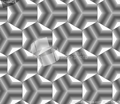 Image of Monochrome gradually striped black tetrapods