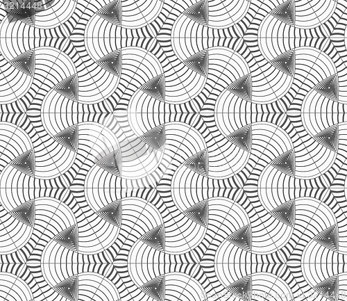 Image of Monochrome linear striped tetrapods and triangles