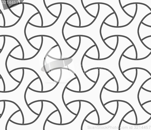 Image of Monochrome linear rounded tetrapods