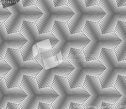Image of Monochrome gradually striped pointy tetrapods