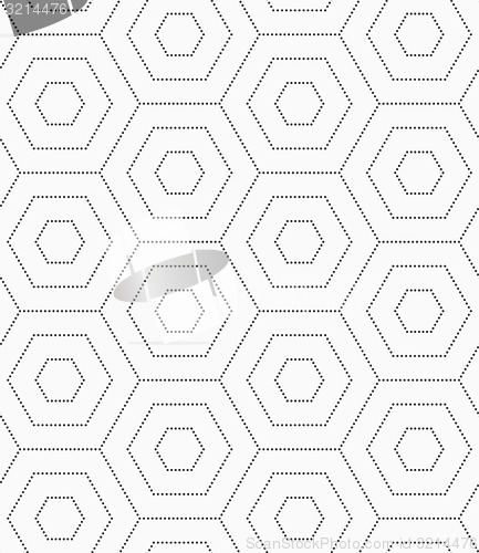 Image of Gray dotted hexagons