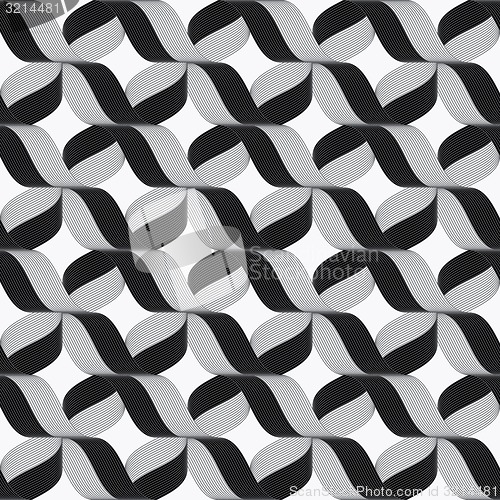 Image of Ribbons gray crosses pattern