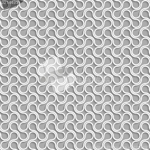 Image of 3D white shapes on gray background