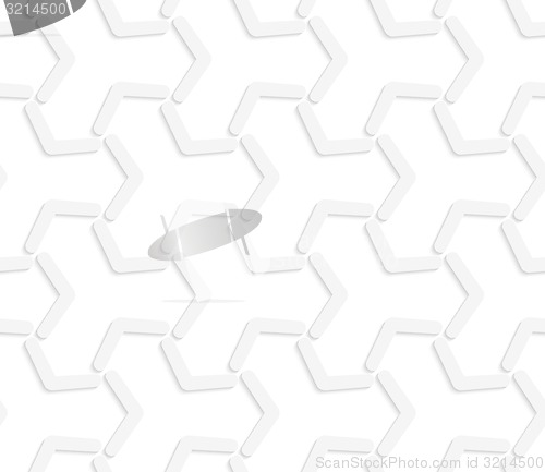 Image of 3D white abstract tetrapod grid