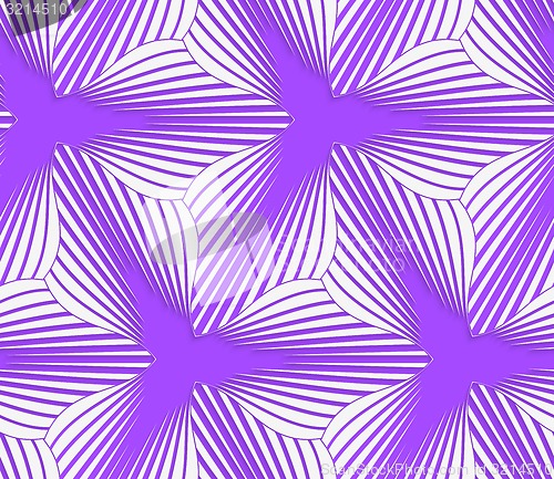 Image of 3D colored purple geometrical striped flower