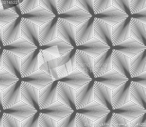 Image of Monochrome gradually striped black three ray stars