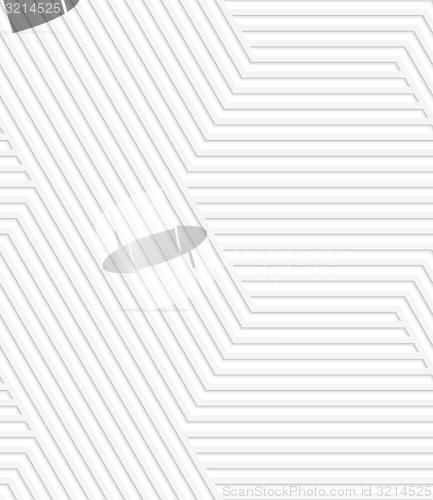 Image of 3D white striped hexagonal big