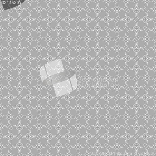 Image of Gray ornament with slim offset rounded shapes