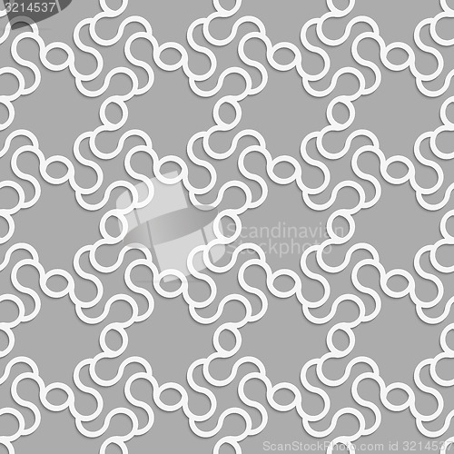 Image of 3D white ornament on gray background