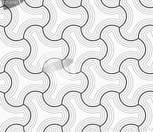 Image of Slim gray rounded tetrapods with offset