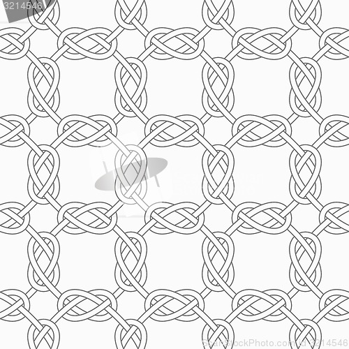 Image of Slim gray square interlocking ornament