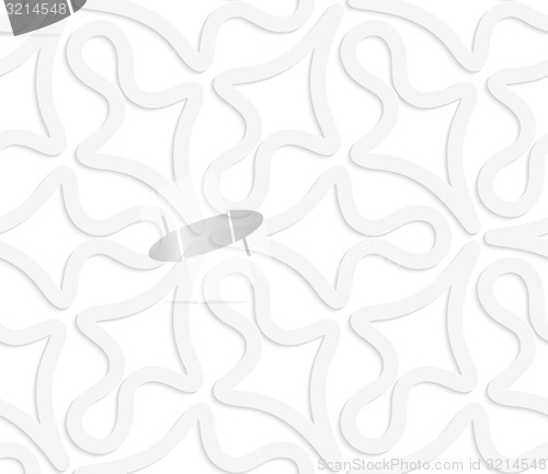 Image of 3D white abstract geometrical clubs