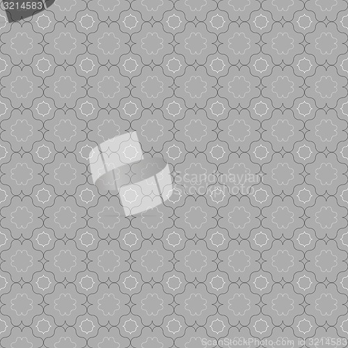 Image of Gray ornament with slim gray and black eastern grid