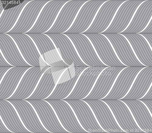 Image of Ribbons gray horizontal chevron pattern