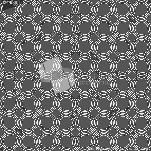 Image of Dark gray ornament with offset rounded shapes