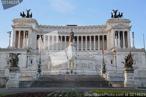 Image of The Monument of Victor Emmanuel II, Venezia Square,  in Rome, It