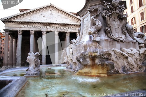 Image of Pantheon with Fountain in Rome