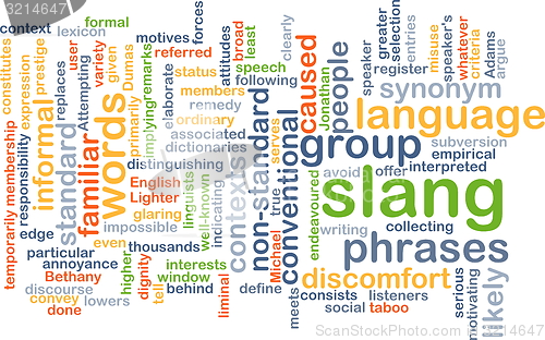 Image of Slang wordcloud concept illustration