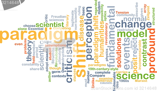 Image of Paradigm shift wordcloud concept illustration