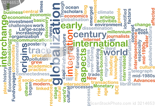 Image of Globalization wordcloud concept illustration