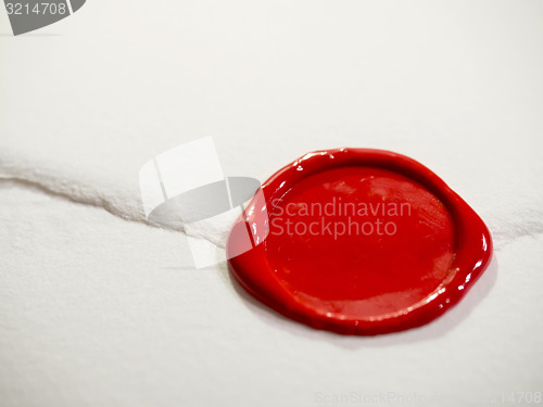 Image of White letter with red sealing wax