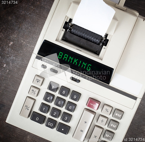 Image of Old calculator - banking