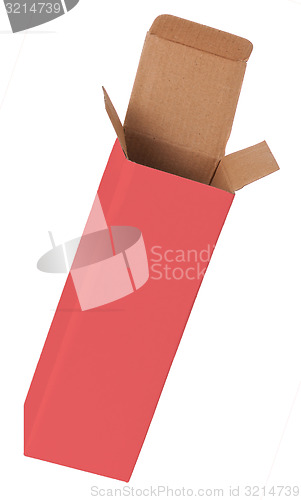 Image of Red cardboard box on a white background