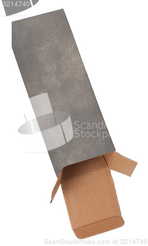 Image of Old dirty cardboard box on a white background