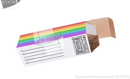 Image of Concept of export - Rainbow flag