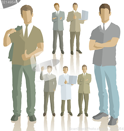 Image of Vector silhouettes of business people