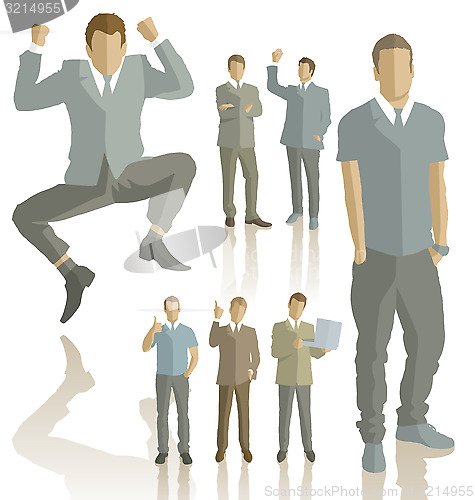 Image of Vector silhouettes of business people