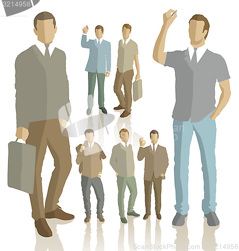 Image of Vector silhouettes of business people