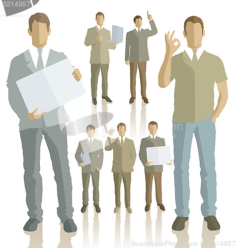 Image of Vector silhouettes of business people