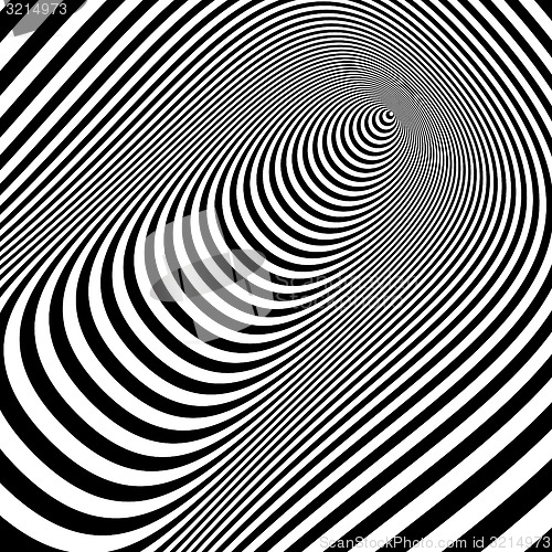 Image of Black and white abstract striped background. Optical Art. 