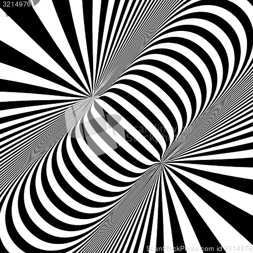 Image of Black and white abstract striped background. Optical Art. 